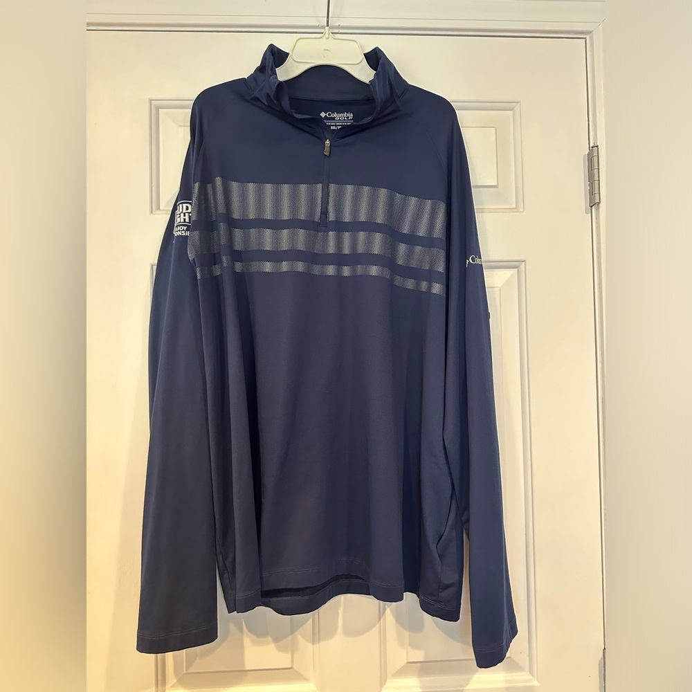 Columbia Navy Pullover 1/4 Zip Bud Light